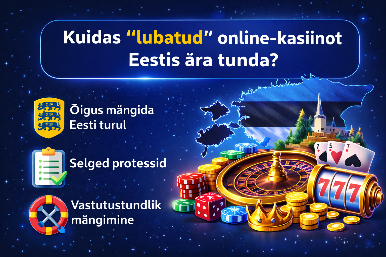 Kuidas “lubatud” online-kasiinot Eestis ära tunda